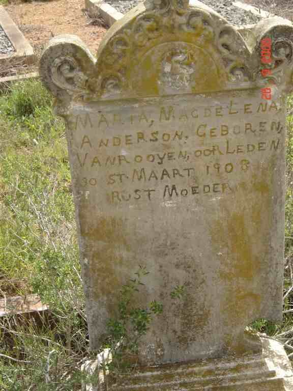 ANDERSON Maria Magdalena nee VAN ROOYEN -1908
