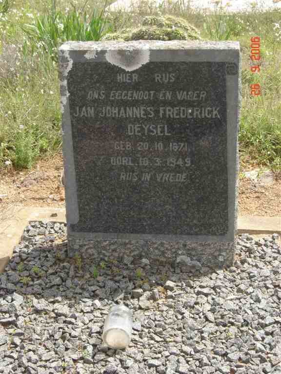 DEYSEL Jan Johannes Frederick 1871-1949
