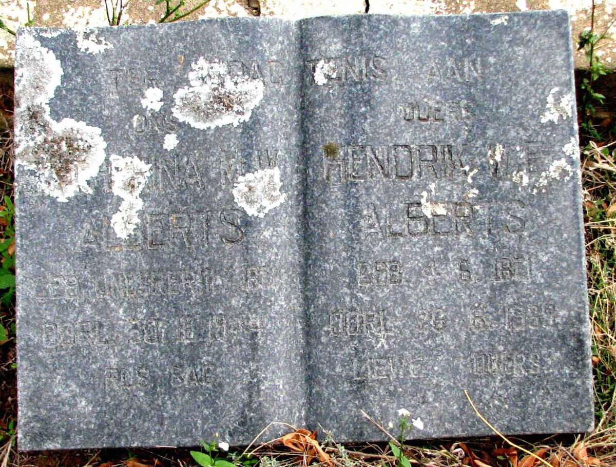 ALBERTS Hendrik W.E. 18?-19?9 &amp; Catharina M.W. 18?-19?4