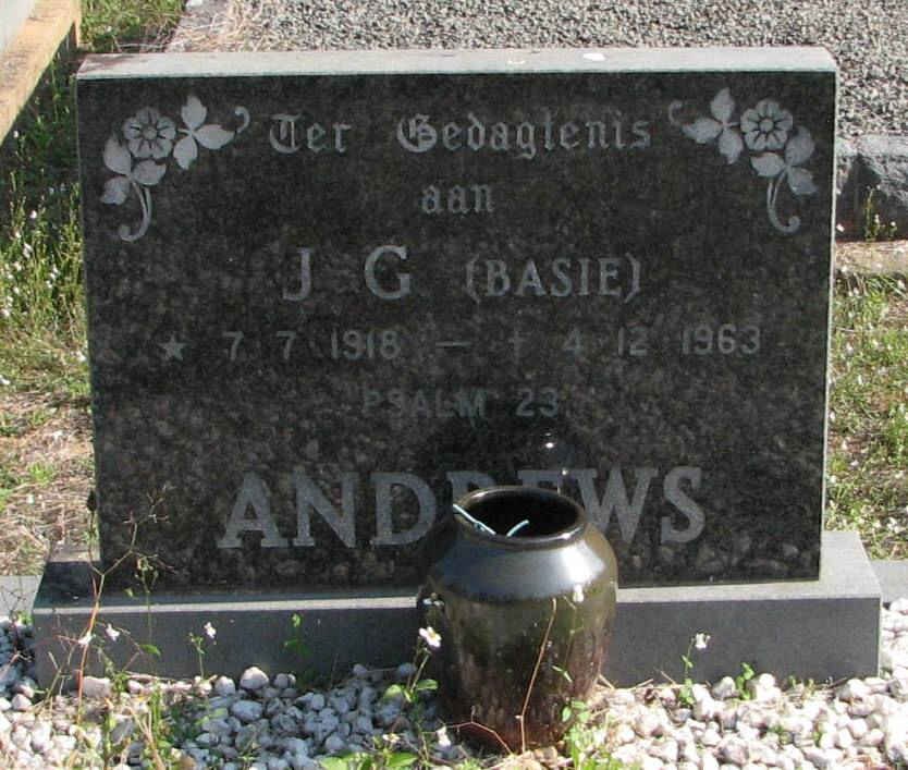 ANDREWS J.G. 1918-1963
