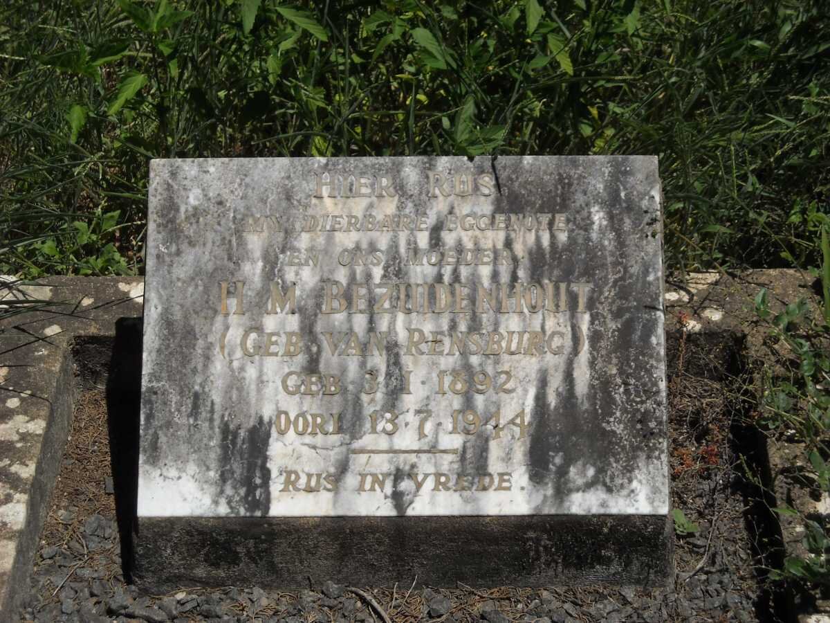 BEZUIDENHOUT H.M. nee van RENSBURG 1892-1944