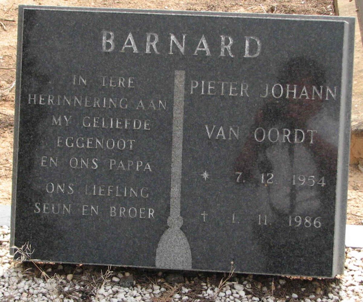 BARNARD Pieter Johann van Oordt 1954-1986