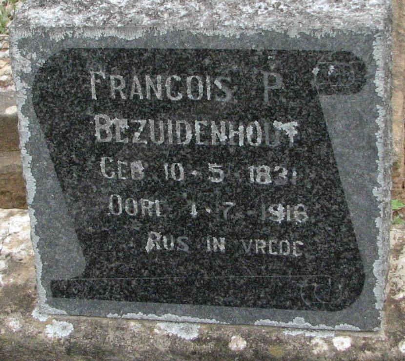BEZUIDENHOUT Francois P. 1831-1918