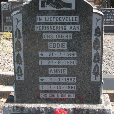 BEZUIDENHOUT Eddie 1891-1990 &amp; Annie 1892-1961