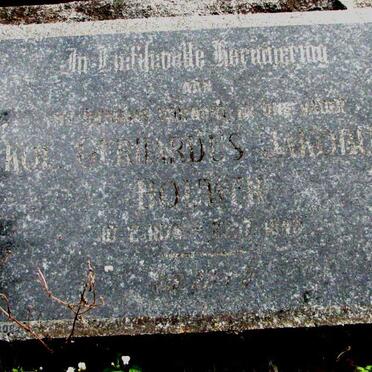 BOUWER Gerhardus Jacobus 1876-1949