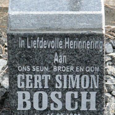 BOSCH Gert Simon 1928-2003