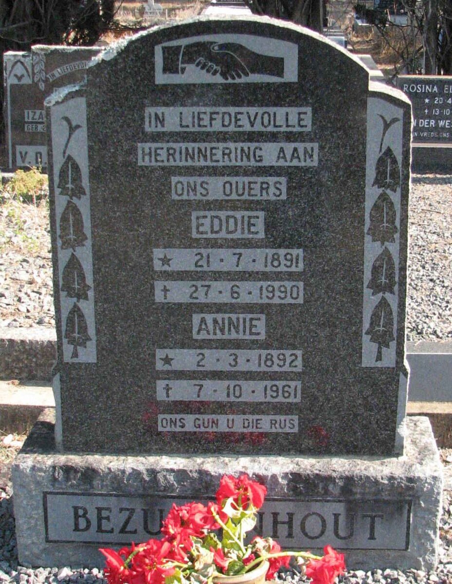 BEZUIDENHOUT Eddie 1891-1990 &amp; Annie 1892-1961