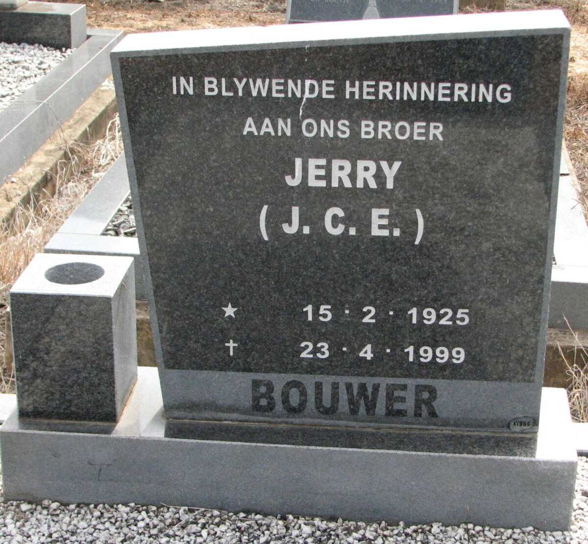 BOUWER J.C.E. 1925-1999