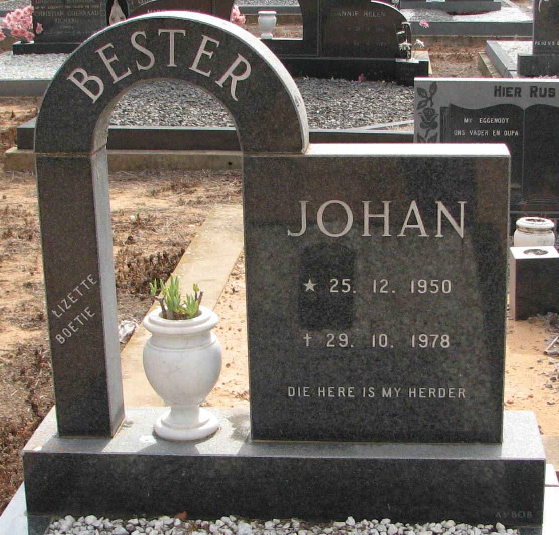 BESTER Johan 1950-1978