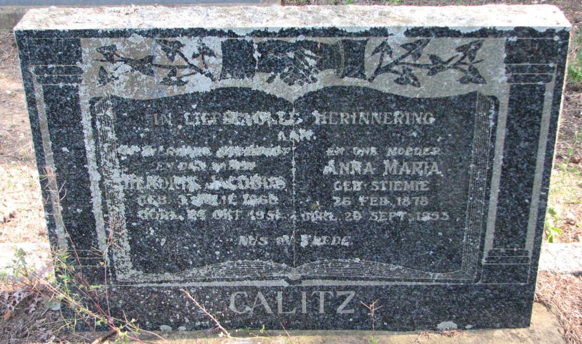 CALITZ Hendrik Jacobus 186?-1951 &amp; Anna Maria STIEMIE 1878-1953