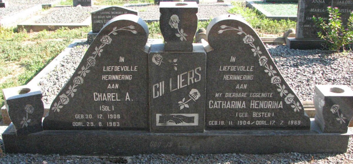 CILLIERS Charel A. &amp; Catharina Hendrina BESTER 1904-1969