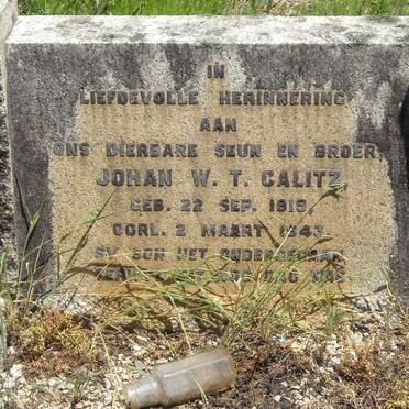 CALITZ Johan W.T. 1919-1943