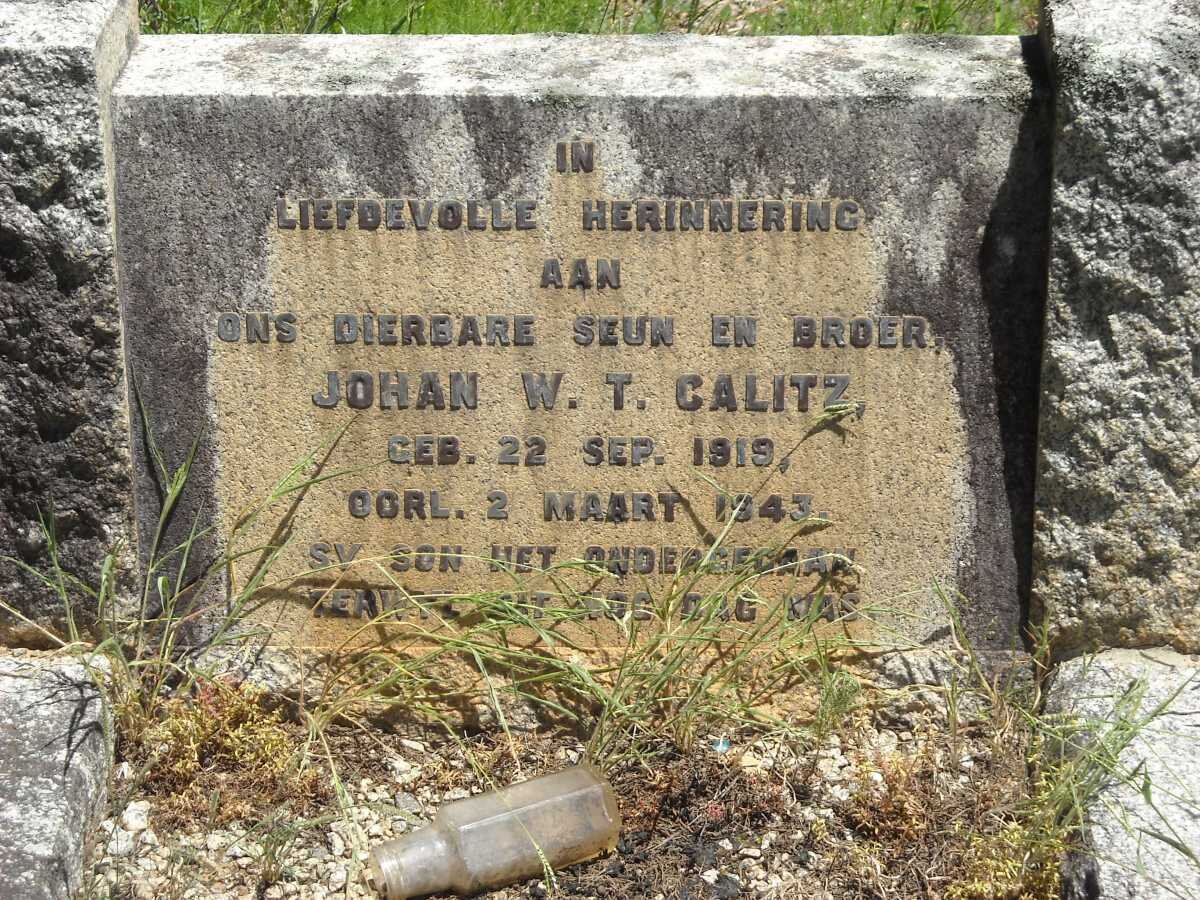 CALITZ Johan W.T. 1919-1943