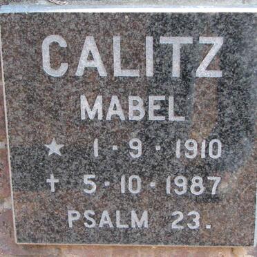 CALITZ Mabel 1910-1987