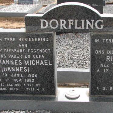 DORFLING Johanns Michael 1926-1982 &amp; M.A. VAN VUUREN 1930-1989 :: DORFLING N.J. 1963-1996  