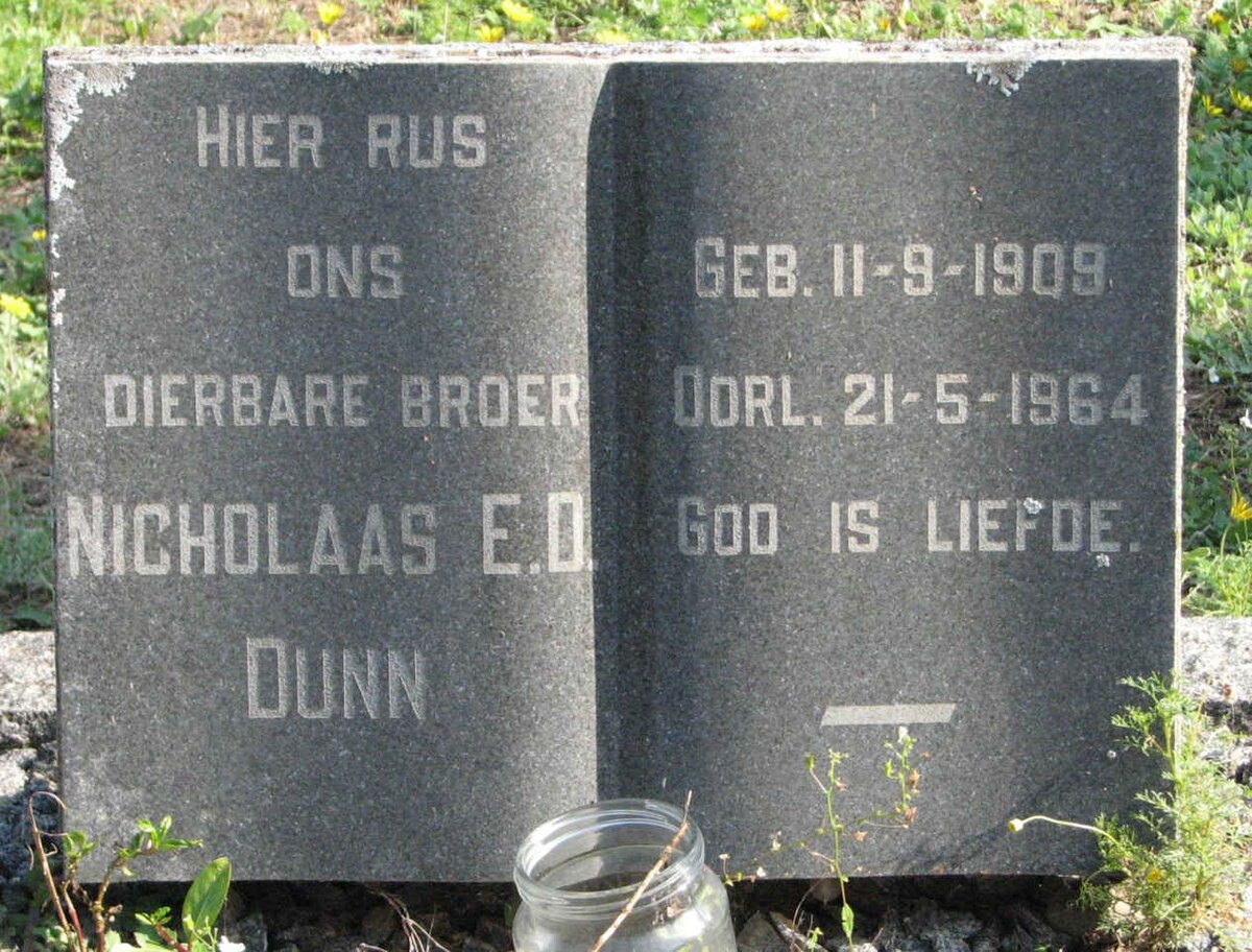 DUNN Nicolaas E.D. 1909-1964