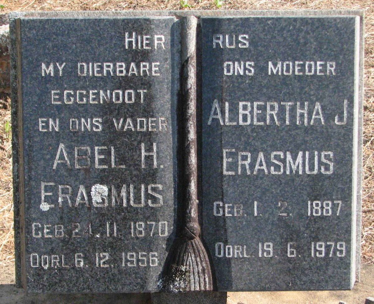 ERASMUS Abel H. 1870-1956 &amp; Albertha J. 1887-1979