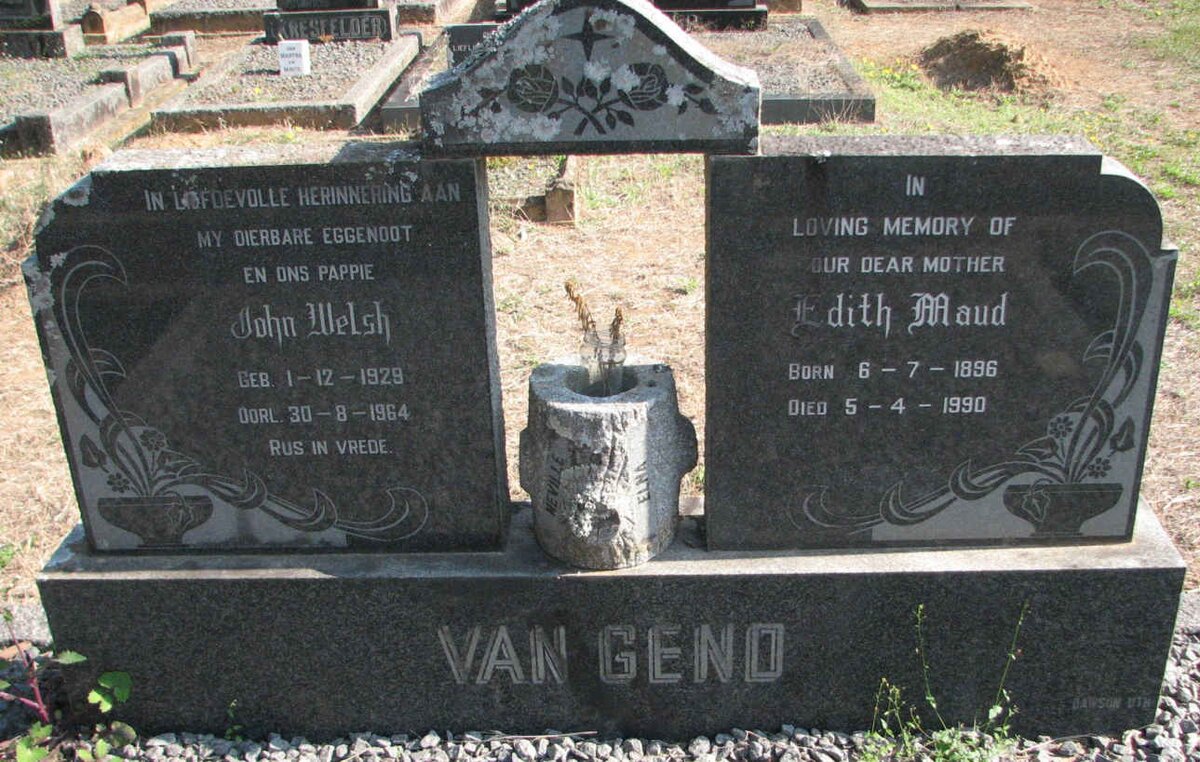 GEND John Welsh, van 1929-1964 &amp; Edith Maud 1896-1990