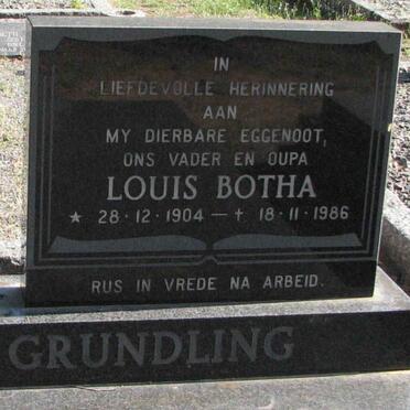 GRUNDLING Louis Botha 1904-1986