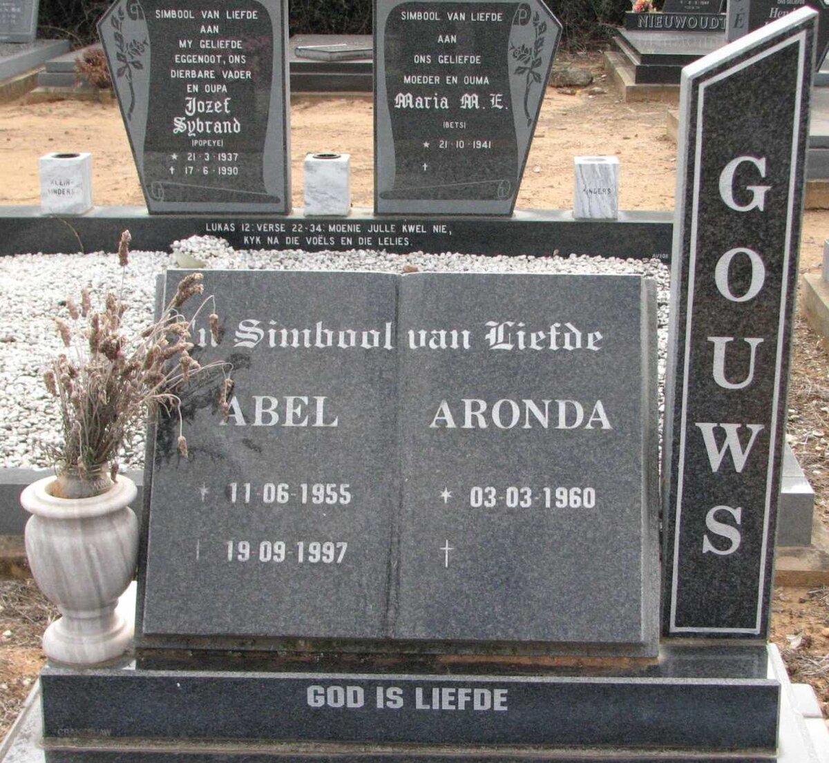 GOUWS Abel 1955-1997 &amp; Aronda 1960-