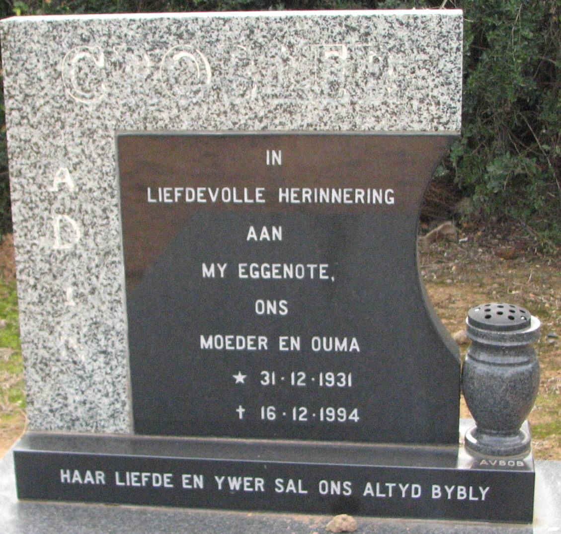 GROBLER Ad?  1931-1994