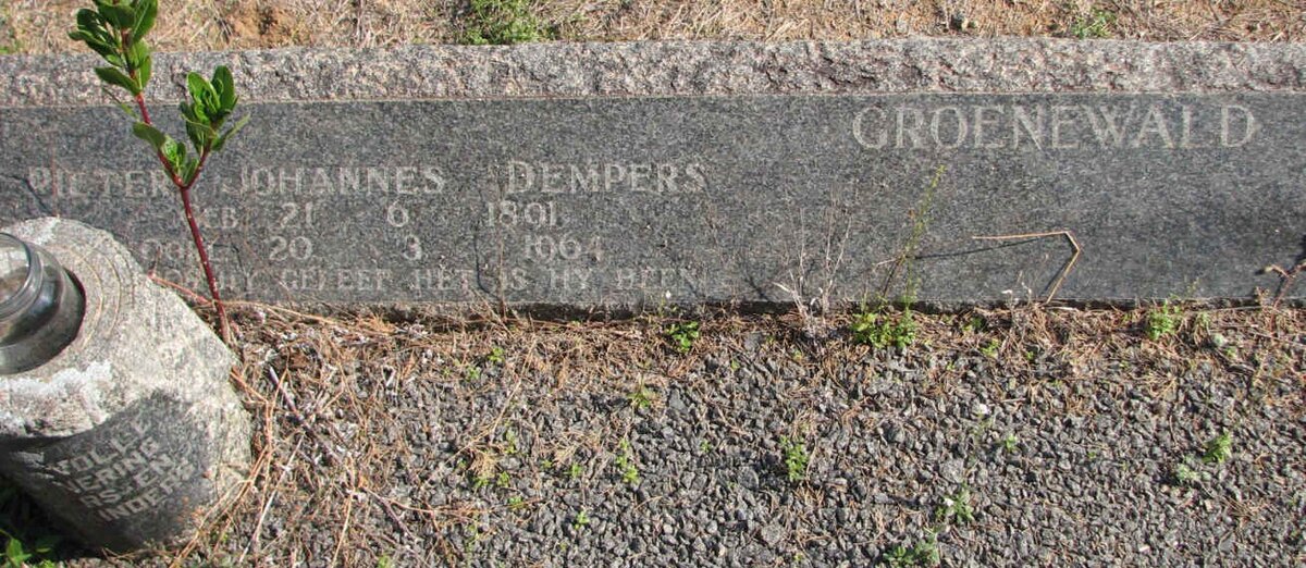 GROENEWALD Pieter Johannes Dempers 1891-1964