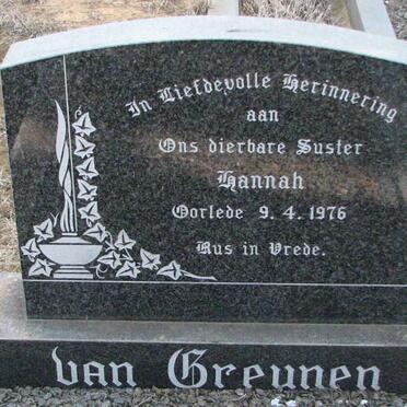 GREUNEN Hannah, van -1976