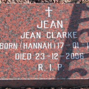 CLARKE Jean nee HANNAH 1914-2006
