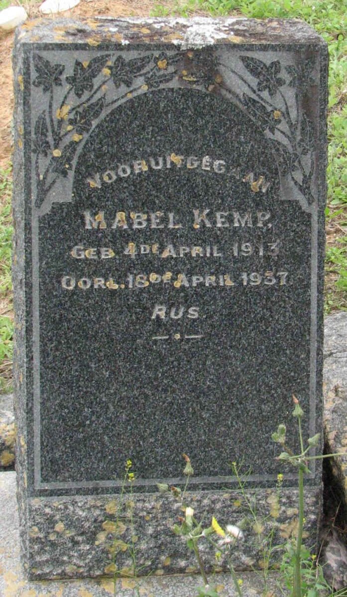 KEMP Mabel 1913-1937