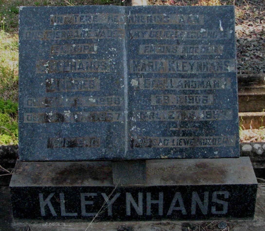 KLEYNHANS Stephanus Andries 1898-1967 &amp; Maria LANDMAN 1906-1957
