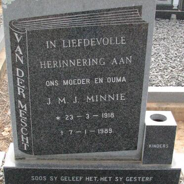 MESCHT J.M.J. Minnie, van der 1918-1989