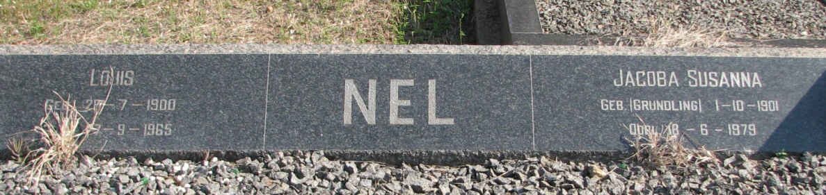 NEL Louis 1900-1965 &amp; Jacoba Susanna GRUNDLING 1901-1979