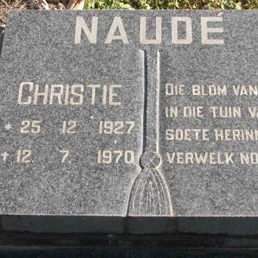NAUDE Christie 1927-1970