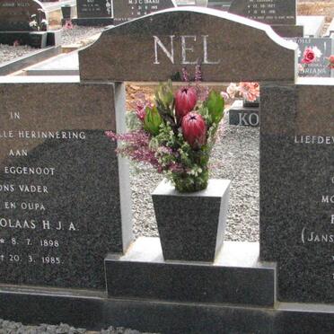 NEL Nicolaas H.J.A. 1898-1985 &amp; Fransina E. JANSEN VAN VUUREN 1905-1993