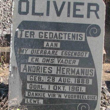 OLIVIER Andries Hermanus 1888-1961
