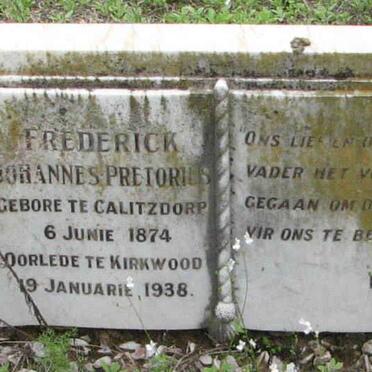 PRETORIUS Frederick Johannes 1874-1938