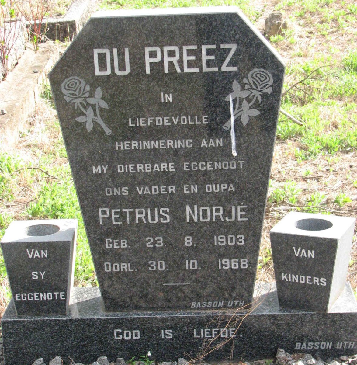 PREEZ Petrus Norje, du 1903-1968