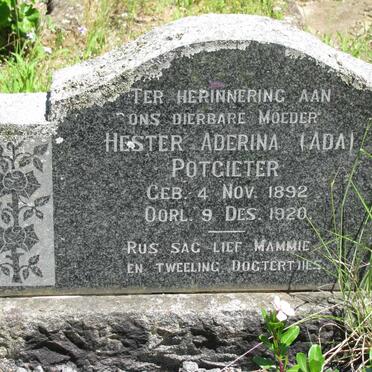 POTGIETER Hester Aderina 1892-1920