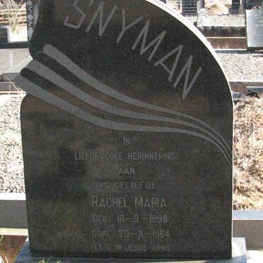 SNYMAN Rachel Maria 1898-1964