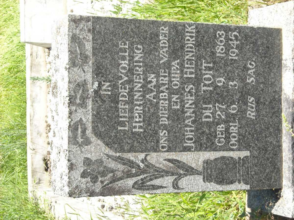 TOIT Johannes Hendrik, du 1863-1945