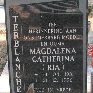 TERBLANCHE Magdalena Catherina 1931-1996
