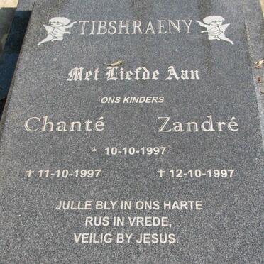 TIBSHRAENY Chanté 1997-1997 :: TIBSHRAENY Zandré 1997-1997