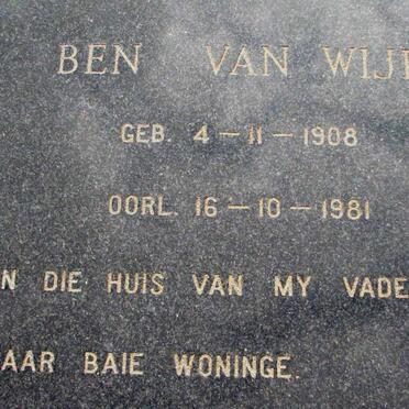 WIJK Ben, van 1908-1981