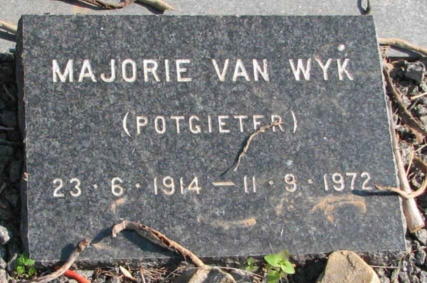 WYK Majorie, van nee POTGIETER 1914-1972