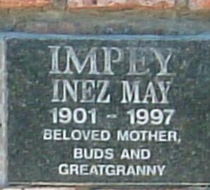 IMPEY Inez May 1901-1997