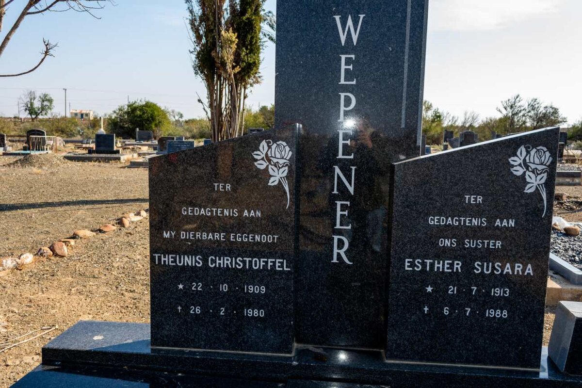 WEPENER Theunis Christoffel 1909-1980 &amp; Esther Susara 1913-1988