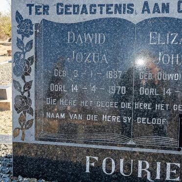 FOURIE Dawid Jozua 1887-1970 &amp; Elizabeth Johanna DOWD 1882-1967