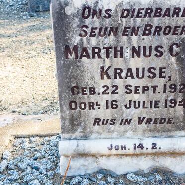 KRAUSE Marthinus C.D. 1923-1945