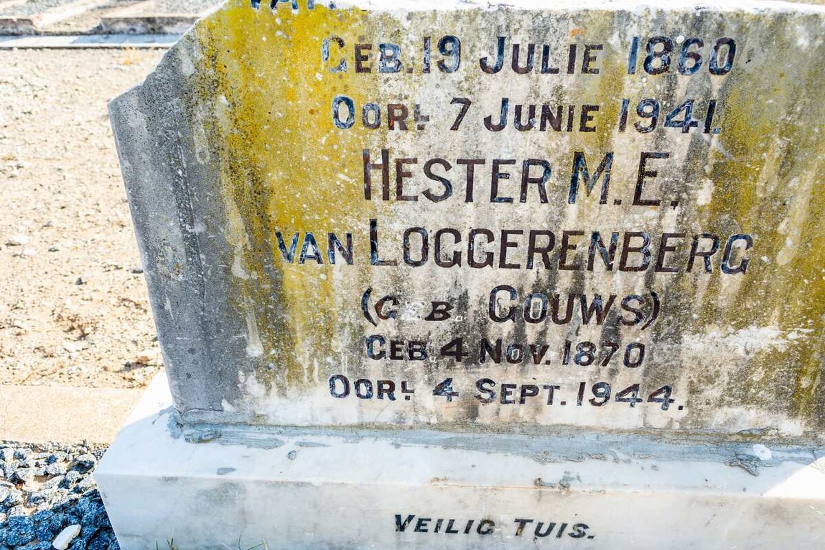 LOGGERENBERG Hester M.E., van nee GOUWS 1870-1944