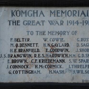 3. First World War plaque 1914-1918